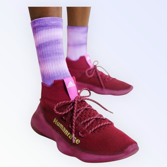adidas Other - Adidas Pharrell Williams Humanrace Burgundy Knit Sneakers Men's Size 12 GW4879
